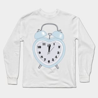 sky blue heart shaped alarm clock aesthetic dollette coquette Long Sleeve T-Shirt